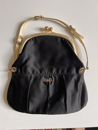 Kleine Tasche D&G, schwarz Stoff