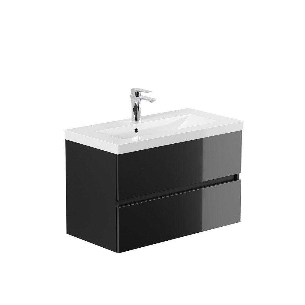 Mobili per bagno: LED Badmöbel WANGEN BIG Deluxe - L Schwarz – Nuovo e nell'imballaggio originale da Wallenwil venduto da toesstal-vertrieb 3