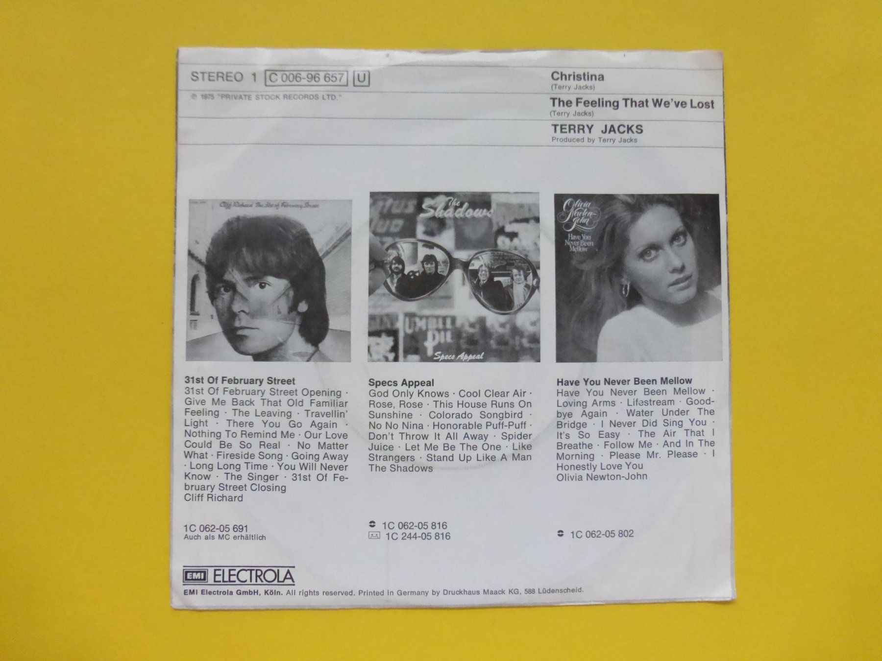 Dischi in vinile: Terry Jacks – Christina – Usato da Zürich venduto da Swiss57 1