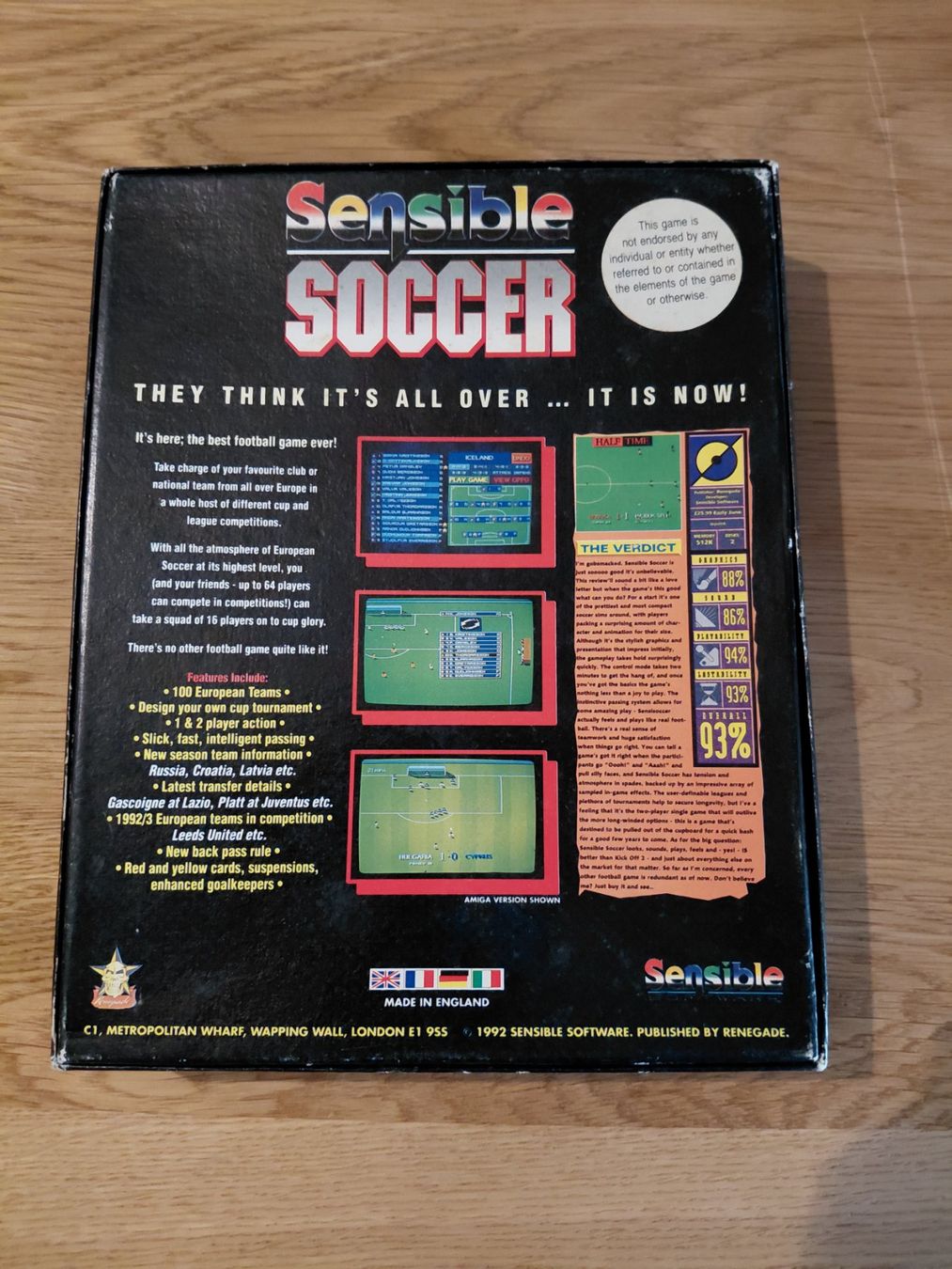Commodore PCs: Amiga Klassiker Sensible Soccer – D'occasion à Beringen par Beringen75 1
