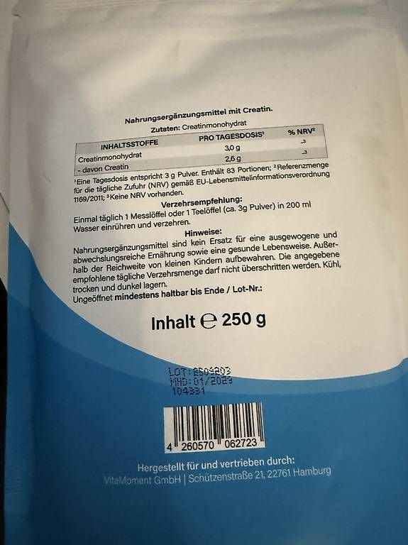 Lebensmittel & Spezialitäten: Creatin (250 g) – Neu und originalverpackt aus Schliern b. Köniz von PS1299 1