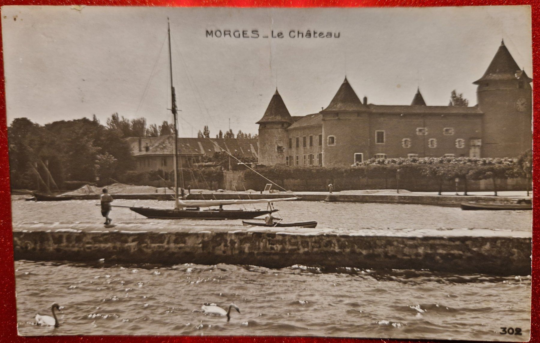 Ansichtskarten: Morges _ le Château 1913 belebt – Gebraucht aus Melchnau von Fishel