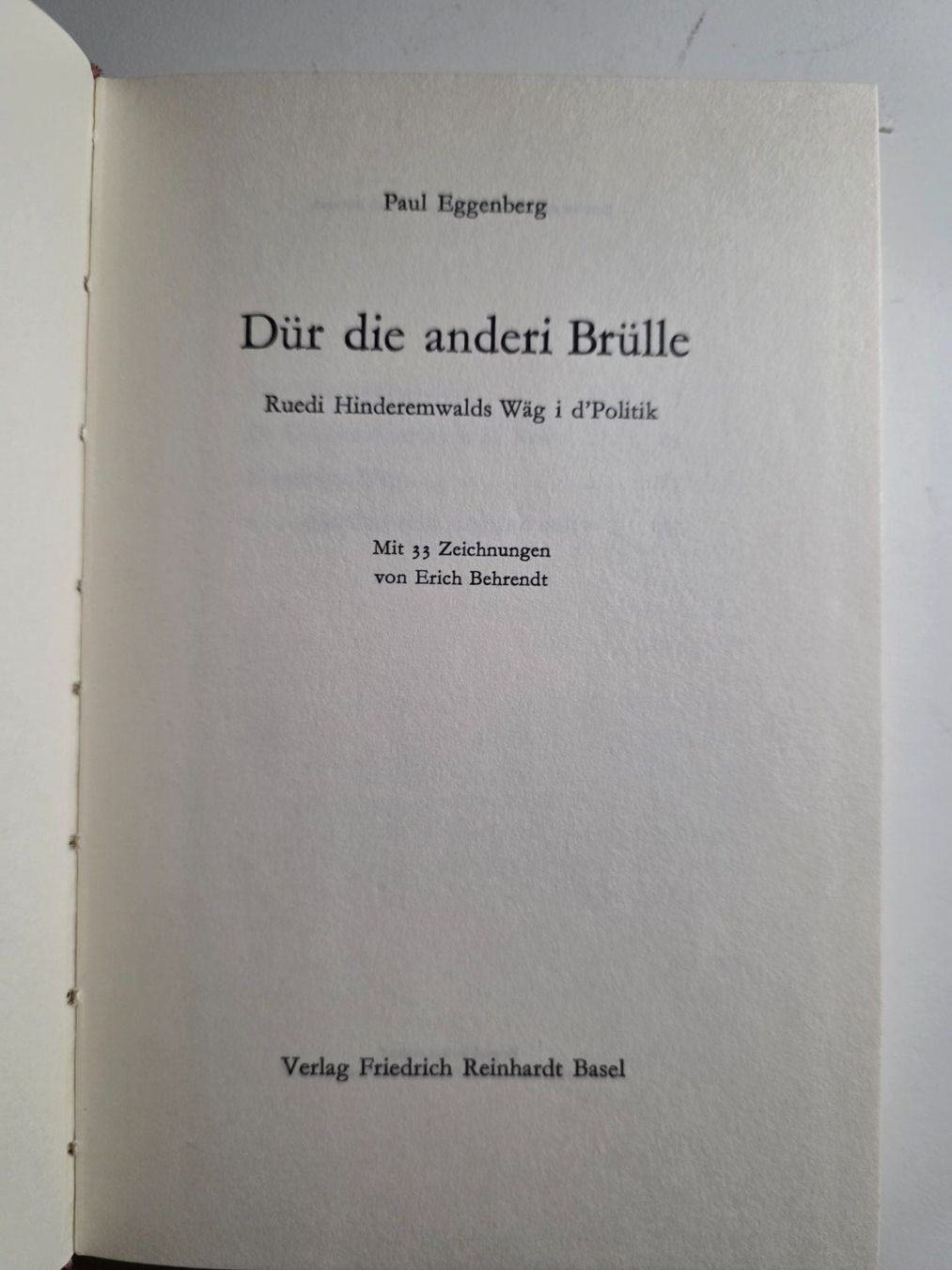 Bücher: Dür die anderi Brülle - Paul Eggenberger - – Gebraucht aus Walterswil BE von Lonitti 6