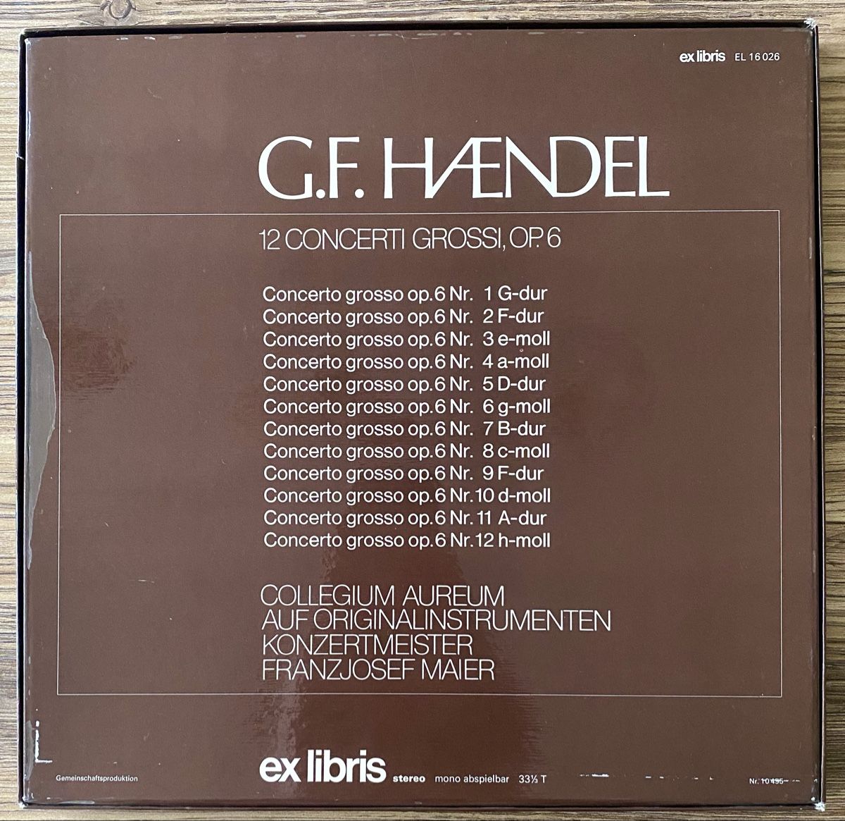 Dischi in vinile: G.F. Händel Vinyl – Usato da Brugg AG venduto da e.stella_ 1