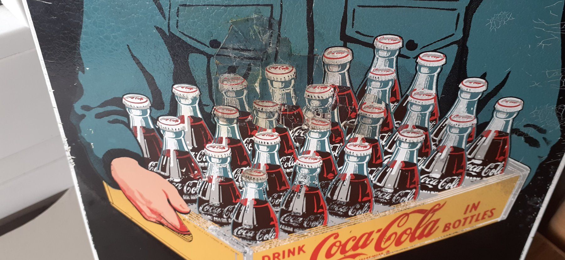 Coca-Cola Insegne: Coca Cola Werbeschild 1950er – Usato da Mörschwil venduto da antiksalon 6