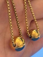 Luxus Elegante Edelsthal Kette mit Armband Farbe Gold