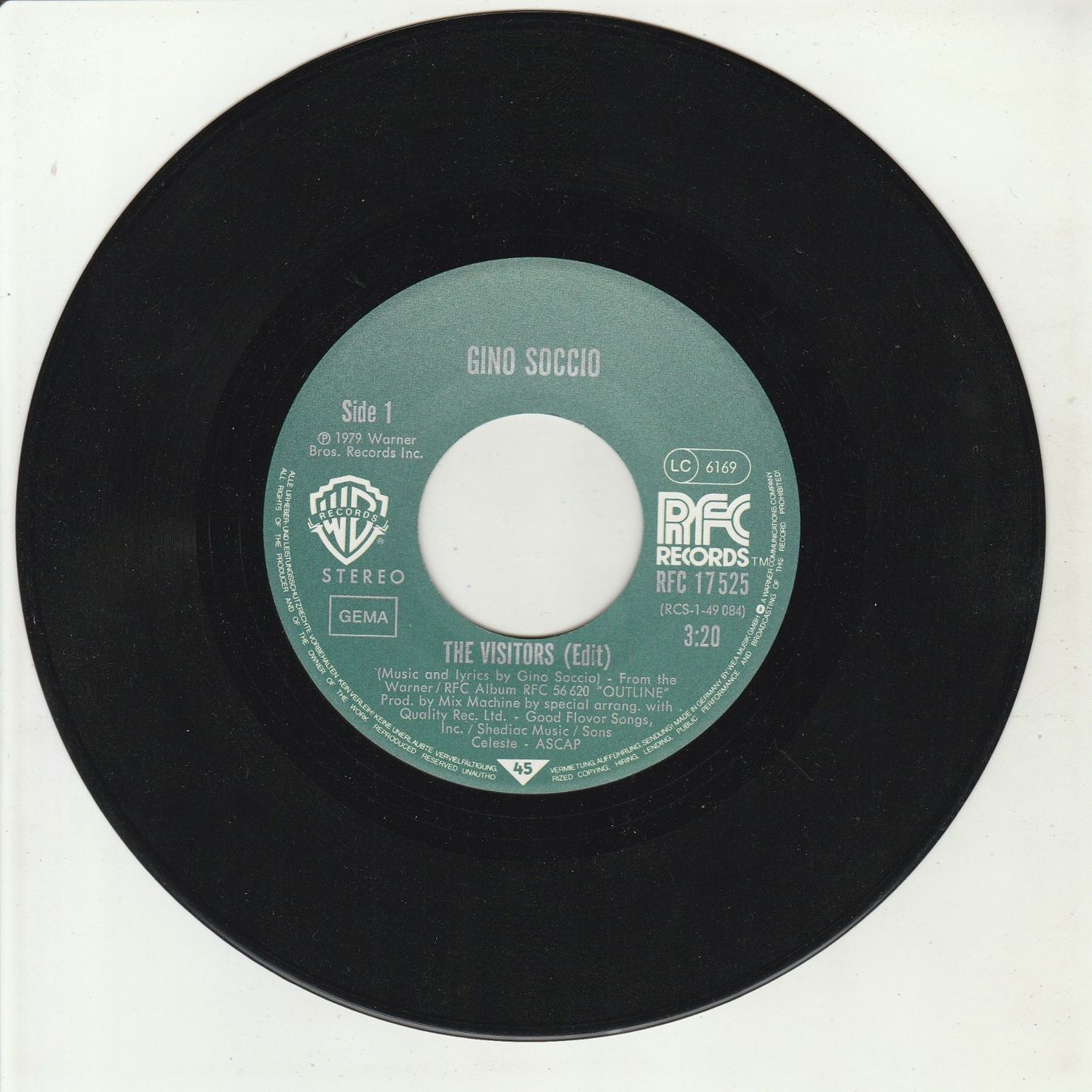 Vinyles: Gino Soccio - The Visitors 7" Vinyl 1979 – D'occasion à Tübach par JamesStone 2