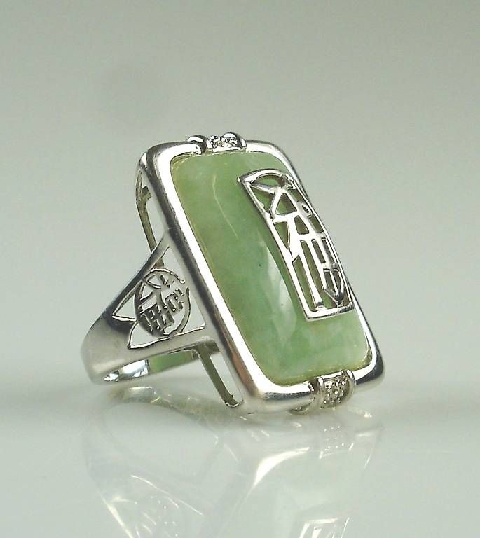 Anelli: Ring Silber mit grüner Jade – Usato da Stans venduto da wer_fd5f 1