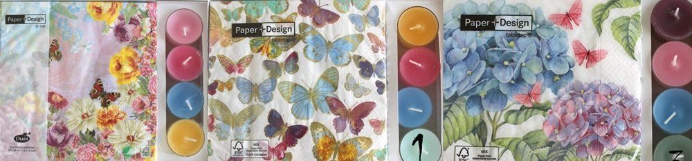 Tovaglioli: Kombibox Servietten und Teelichter – Nuovo (secondo la descrizione) da Schlatt TG venduto da kreativ-atelier
