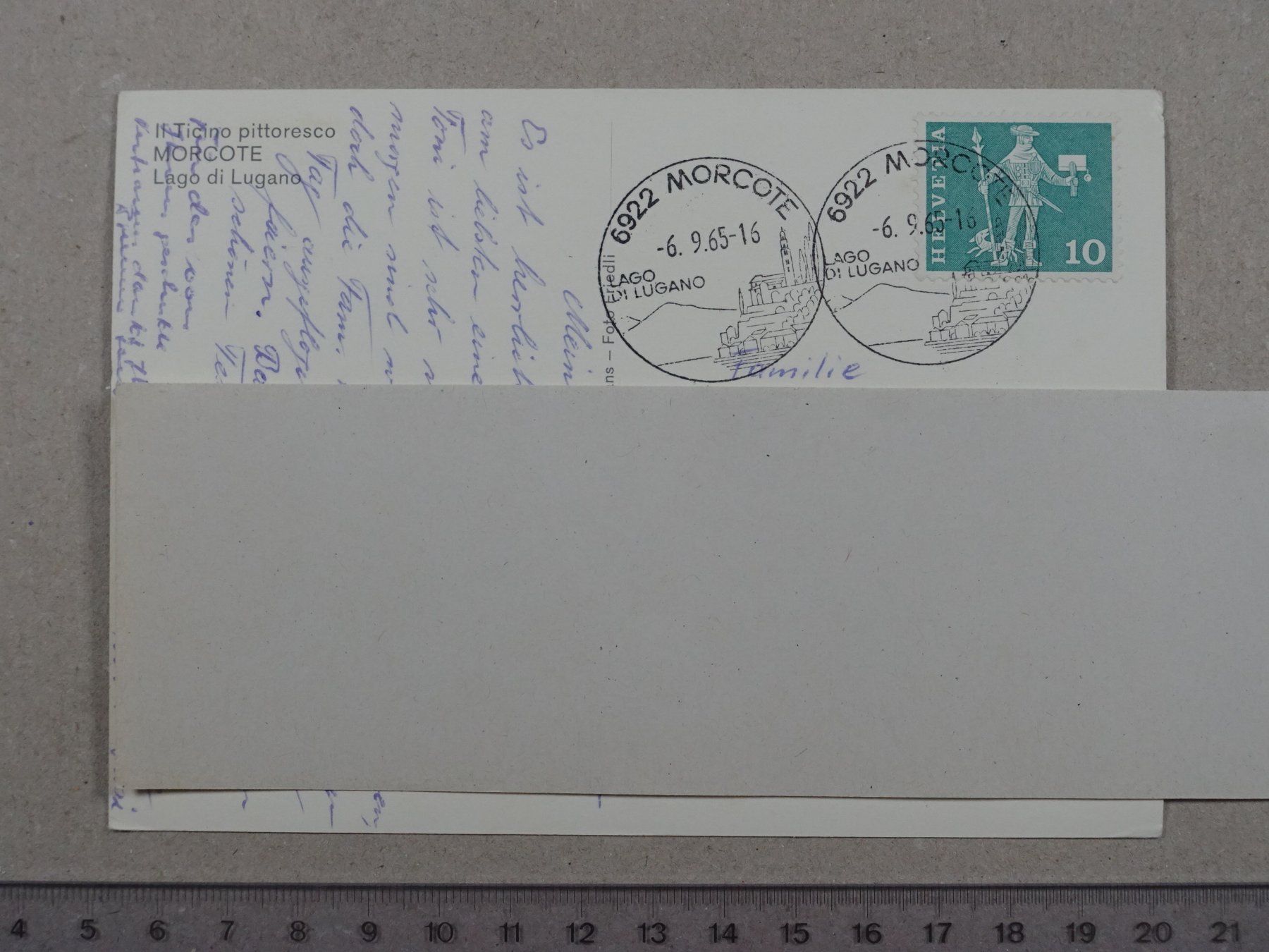 Cartes postales: Morcote, 1965 – D'occasion à Lenzburg par fh1 1