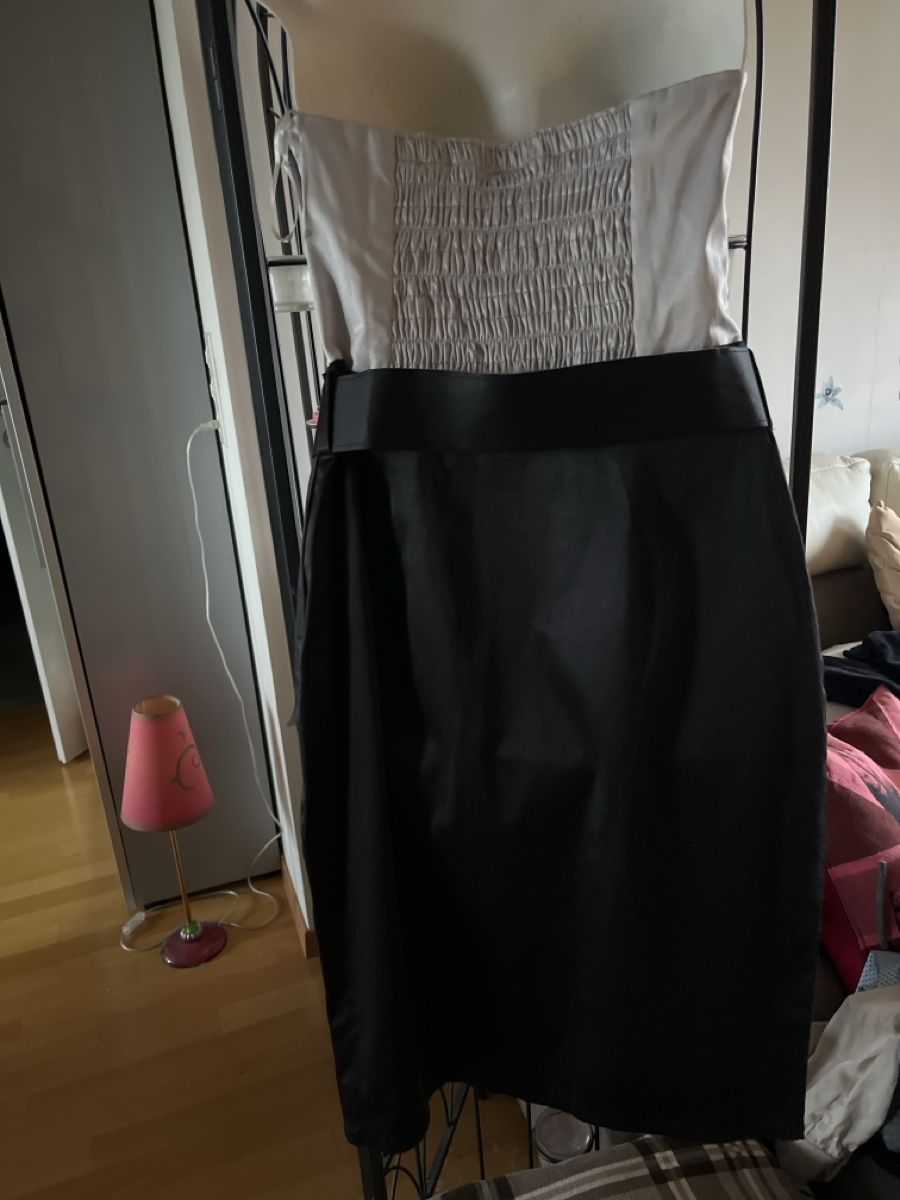 Vestiti: Robe bustier Niche noir et gris clair taille S – Usato da Genève venduto da Libellule477 2