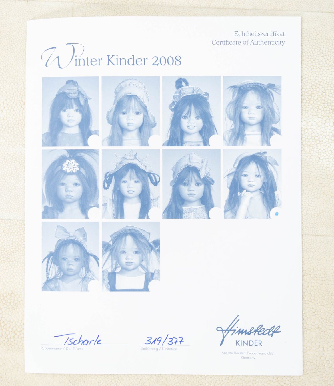 Annette Himstedt Puppen: Tscharle / Annette Himstedt Puppe / Winter Kinder 2008 – Neu (gemäss Beschreibung) aus Zürich von ZuercherBrockenhaus 2