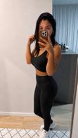 Neu Sport BH und Leggings Set Schwarz Grösse S-M