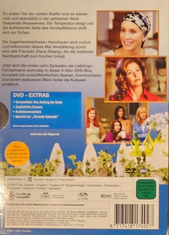 Tutti i DVDs: Desperate Housewives Season 4 Box 1 – Usato da Wahlen b. Laufen venduto da Cg10 1