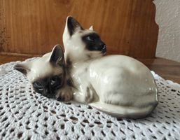 Beswick Siamkatzenpaar aus Porzellan 