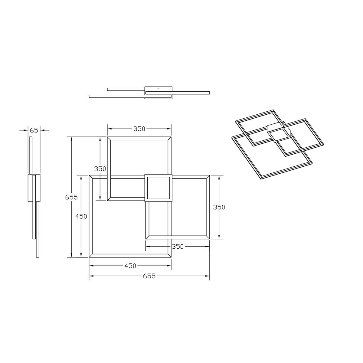 Lampadari & plafoniere: LED Deckenleuchte, Weiss, Dimmbar – Nuovo (secondo la descrizione) da Kreuzlingen venduto da Smart-Light 2