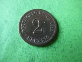 Dt. Reich 1910 F, 2 Pfennig