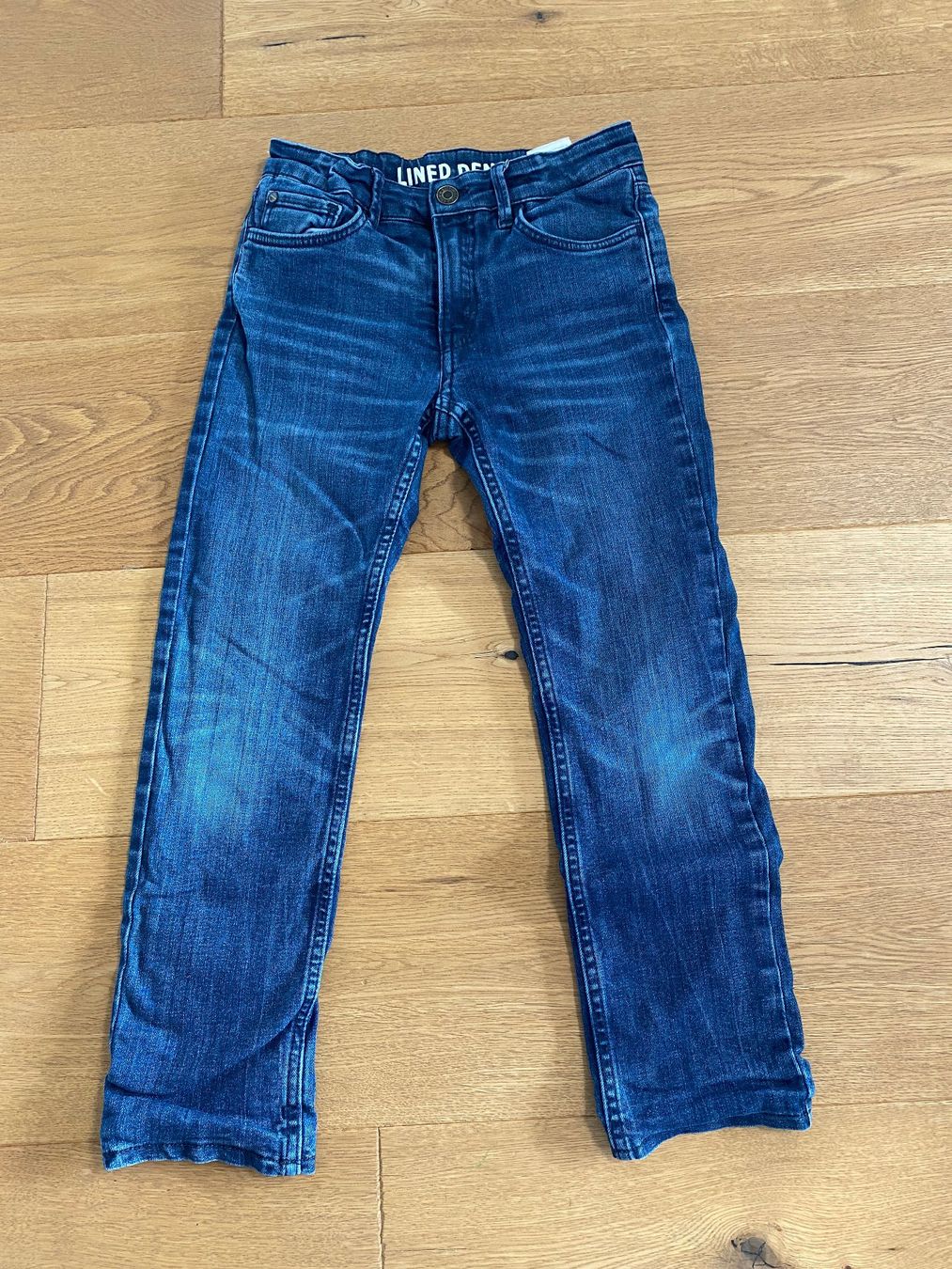H&M Pantaloni: Jeans, H&M lined, dunkelblau,  Gr. 128 – Usato da Oberkirch LU venduto da HubRen