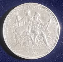 Schützentaler 5 Fr. Lugano 1883 Silber 900 Tiro Federale ss