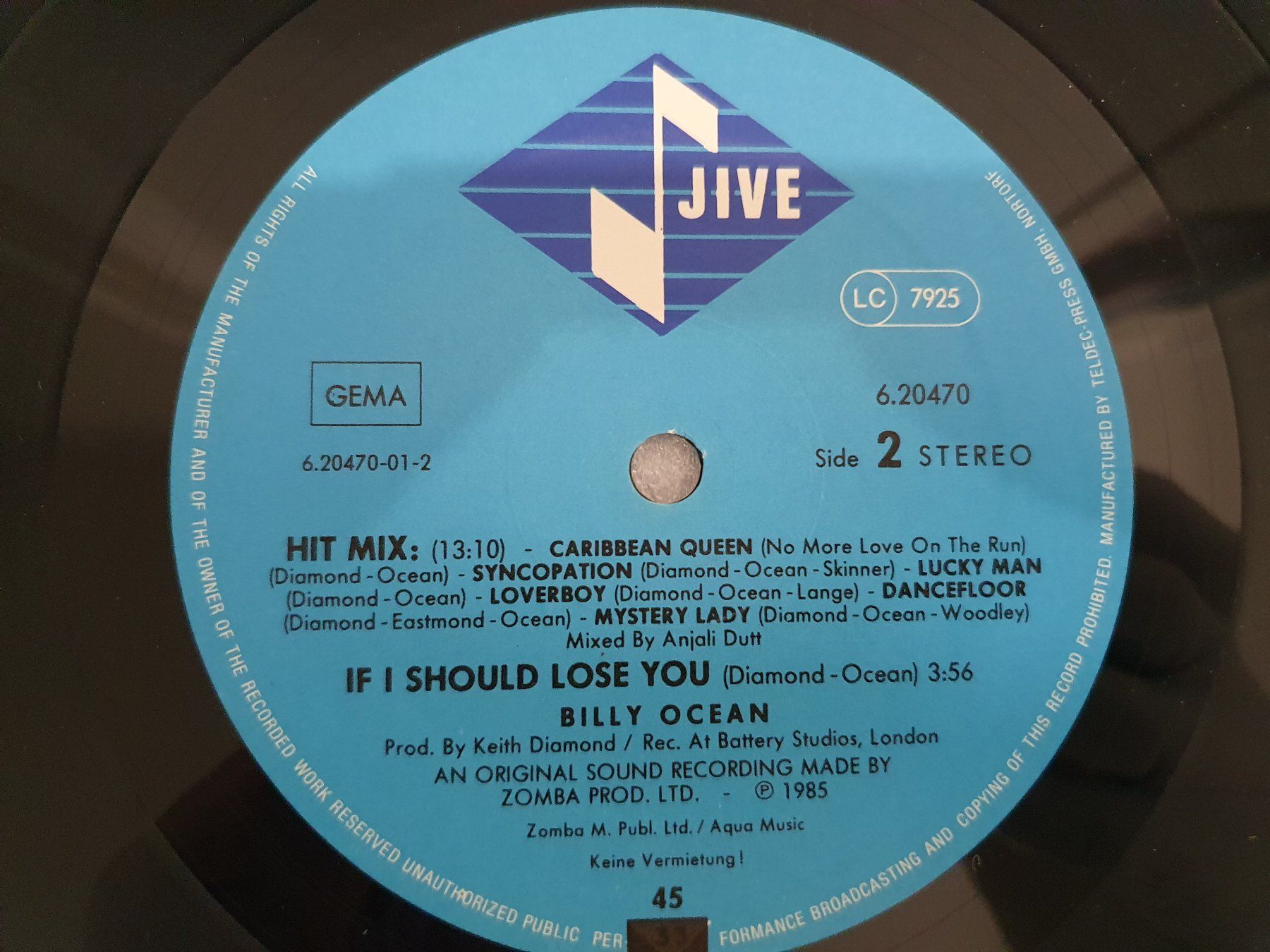 Dischi in vinile: Billy Ocean - Mystery Lady – Usato da Uster venduto da Vinyl-Leidenschaft 5