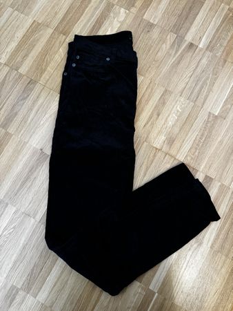 Samthose von 7 for all Mankind, schwarz, Gr. 28 🖤