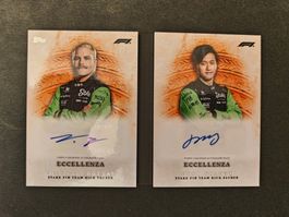 Topps Eccellenza Bottas Zhou Sauber F1 Auto Booklet /5