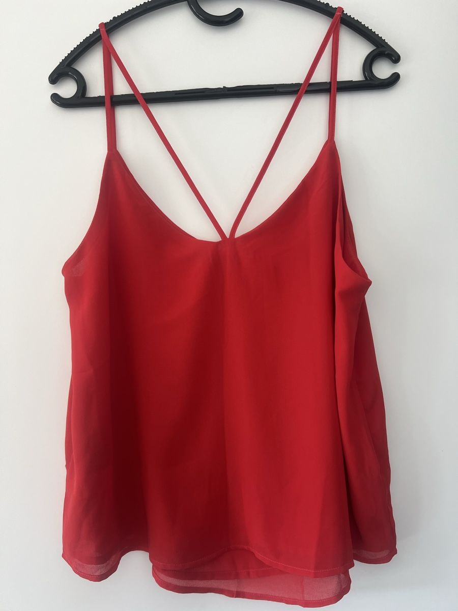 Only Camicette: Rotes Blusentop Gr. 44 – Nuovo (secondo la descrizione) da Messen venduto da Nathii_47 1