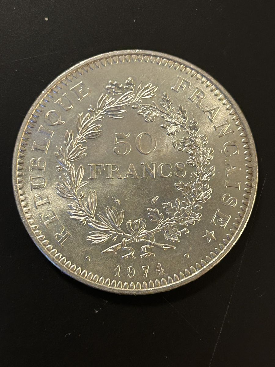 Alle Münzen: 50 franc Hercule 1974 – Gebraucht aus Genève von Mar0007 1