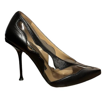NEW! Sergio Rossi Black Leather Heels 36,5
