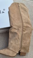 Damen Stiefel Kayla beige Wildlederoptik neu