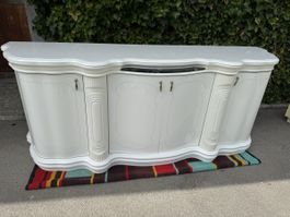 Edles italienisches Sideboard massiv Holz weiss lackiert