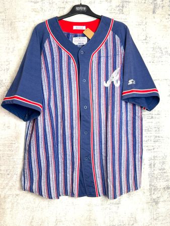 VINTAGE 90s STARTER ATLANTA BRAVES MLB BASEBALL JERSEY SZ:XL