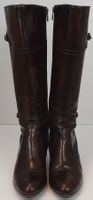 ALBERTO FERMANI Damen Lederstiefel Braun Gr. 38.5