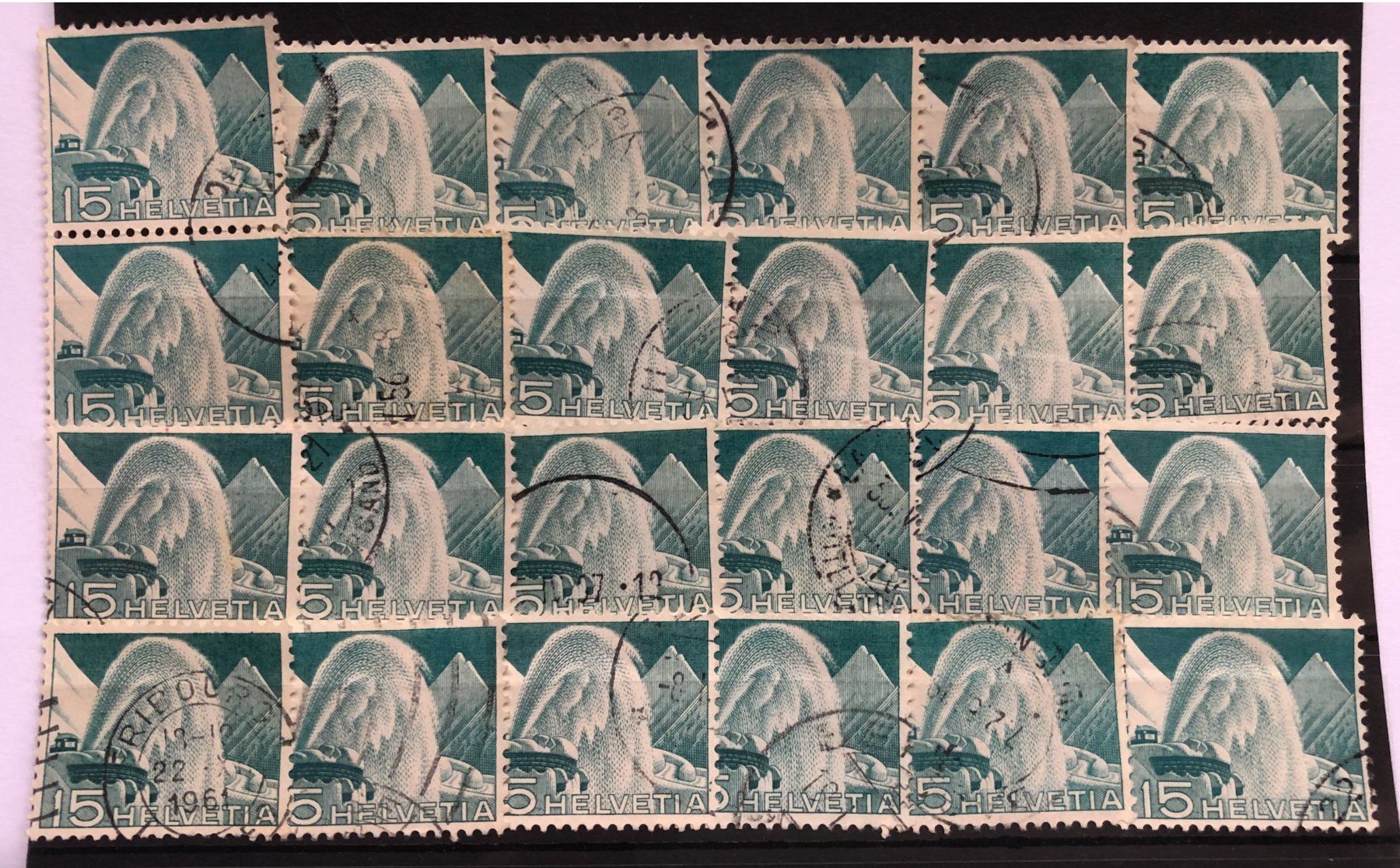Tutti i francobolli: Nr.300 Steckkarte mit Stempel     – Usato da Aarau venduto da Billa007