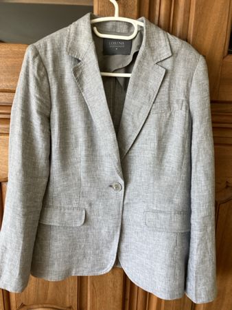 Blazer Lorena Antoniazzi Leinen grau Grösse 44 neuwertig