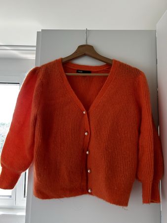 Maje cardigan orange Grösse 1 = 34/36