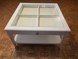 IKEA Liatorp Couchtisch Weiss mit Glasplatte (93x93 cm)