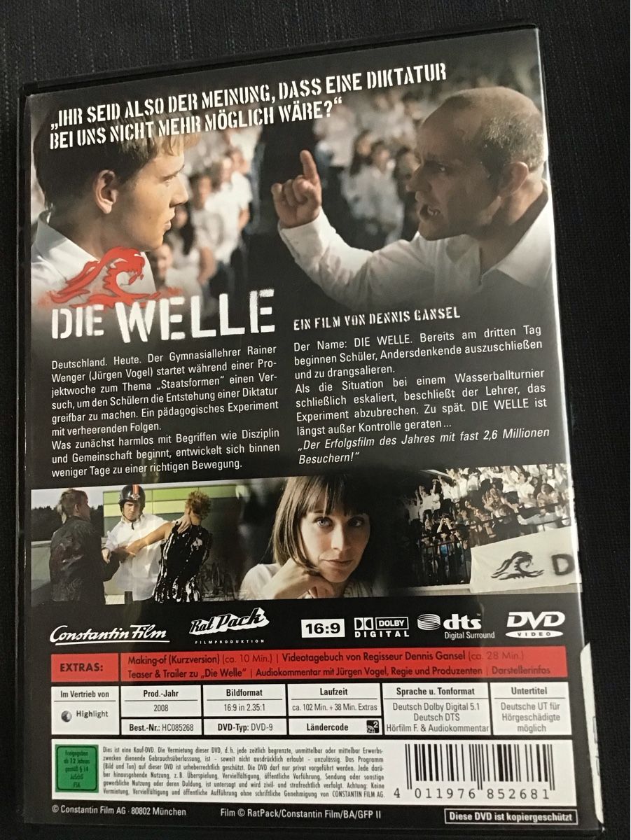 Alle DVDs: Die Welle DVD von Dennis Gansel  – Gebraucht aus Bischofszell von 19bischi67 1
