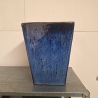 Blumentopf; Übertopf; Keramiktopf, Topf blau