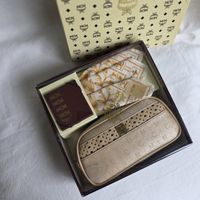 Vintage MCM Gift Set– Cosmetic Pouch, Compact Mirror & Scarf