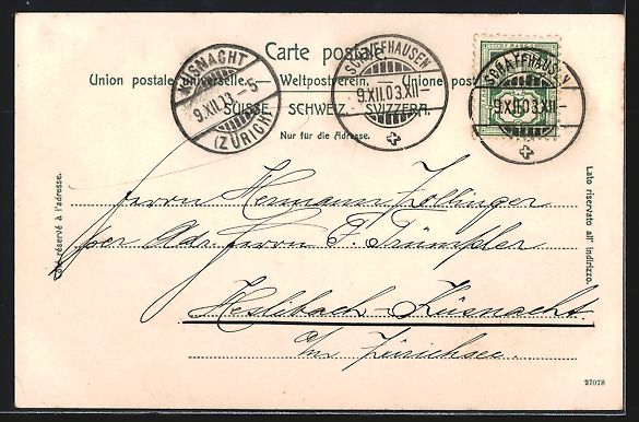 Cartoline postali: AK Schaffhausen, An der Mädchenschule – Usato da Berlin venduto da bartko-reher 1