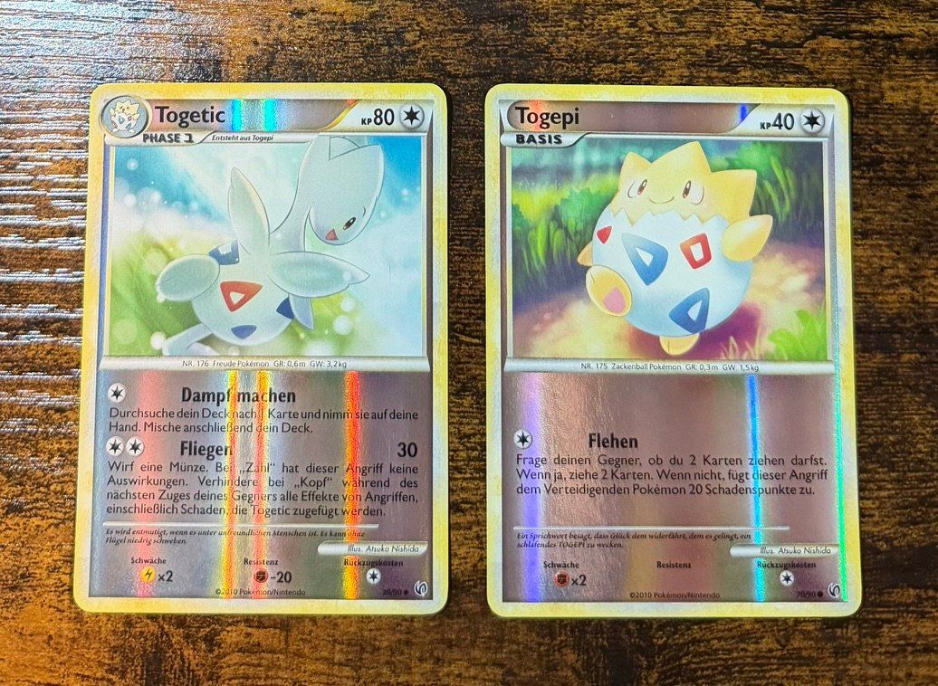 Pokémon Carte collezionabili: Togetic Reverse Holo 39 & Togepi Reverse Holo 70 – Usato da Zürich venduto da PEACECOCOON