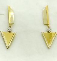 750/18 Karat Gold Ohrstecker mit Brillanten 6.20 Gramm