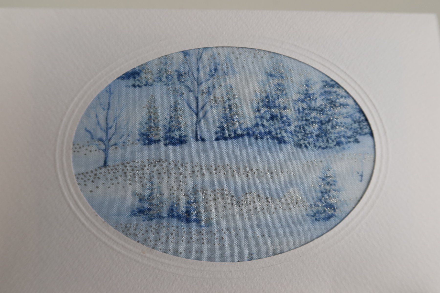 Cartoline: Set: 3 Weihnachtskarten mit Stoff (Doppelkarten/Kuverts) – Nuovo e nell'imballaggio originale da Zürich venduto da Piki7 3