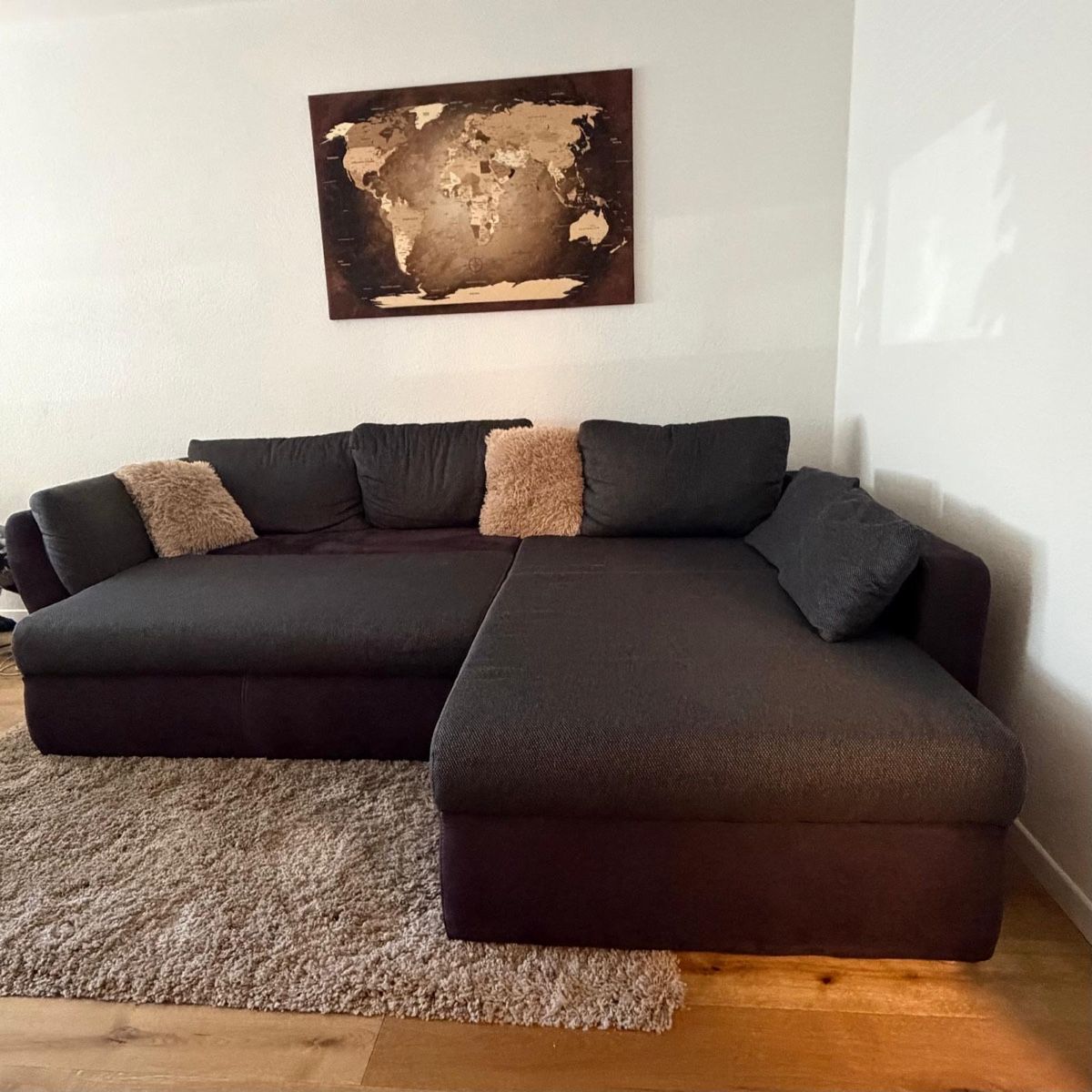 Divani: Schwarzes Ecksofa zum ausziehen – Usato da Hägendorf venduto da hafe-94 3