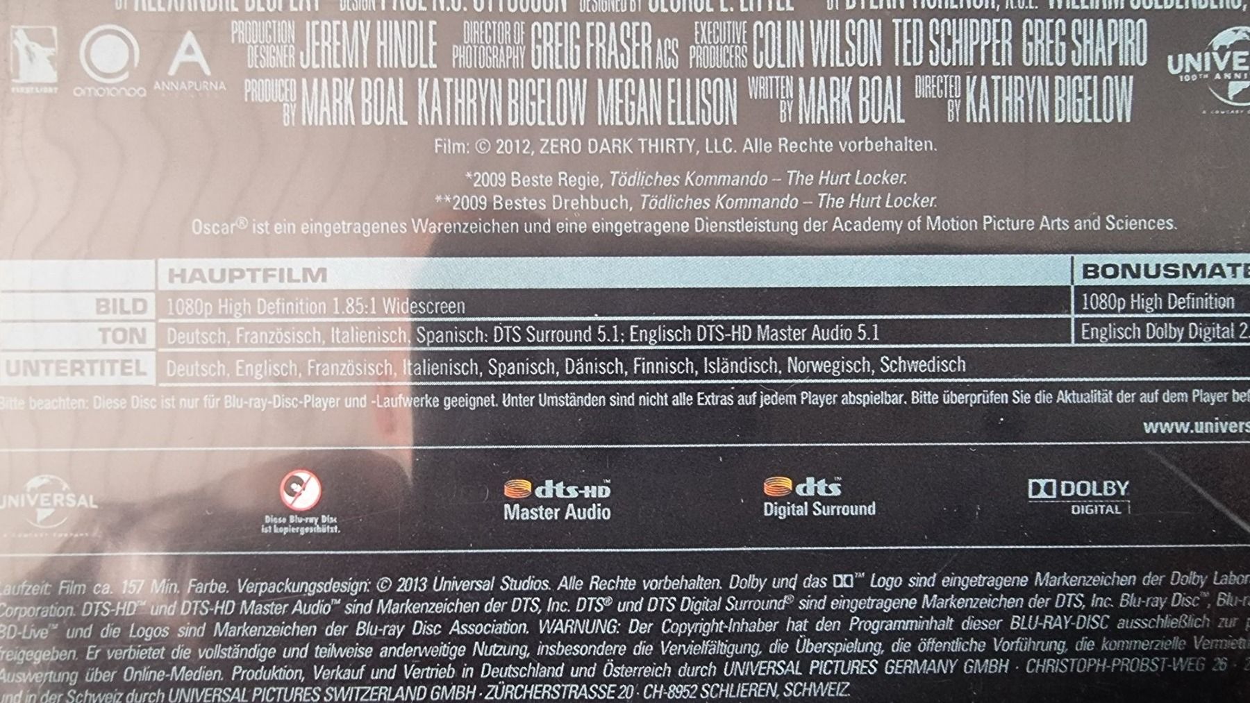 Tous les DVDs: Blu Ray - Zero Dark Thirty – D'occasion à Oetwil am See par fineli2 1