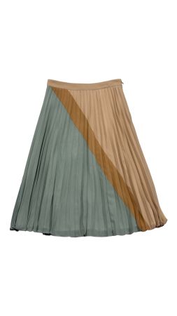 Esprit Rock Gr. 34 Plissee mint beige knielang