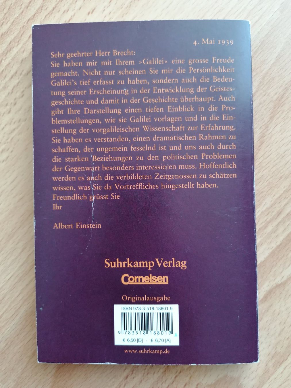 Libri: Leben des Galilei Bertolt Brecht – Usato da Uster venduto da scott_2025 1