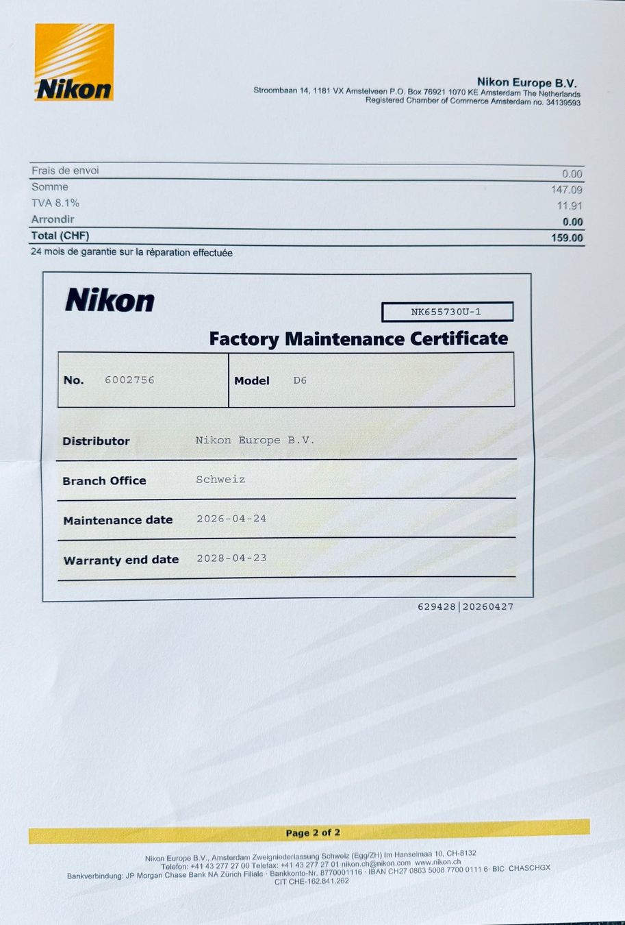 Nikon Appareil photo: Nikon D6 Pro, fabrikneu mit mi Wireless LAB-Adapter WT-6 – Neuf avec emballage d'origine à Mézières VD par Potentiel 6