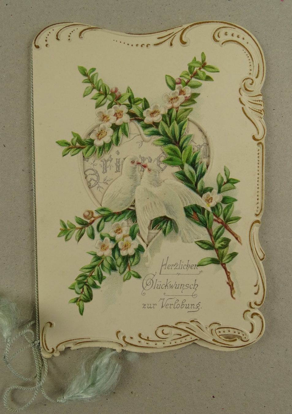Karten: LOT 4 GLÜCKWUNSCHKARTEN UM 1900 – Gebraucht aus Grüningen von Kartensammler 1